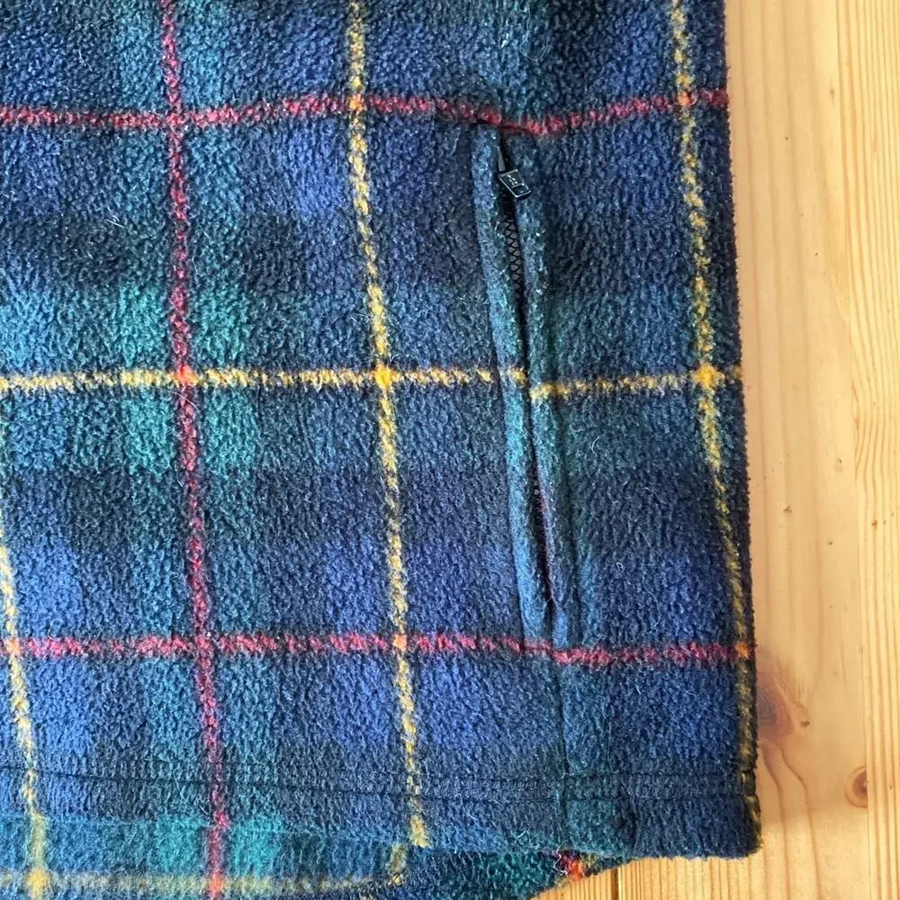 Lauren Ralph Lauren Multicolor Plaid Fleece Vest size medium